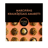 Picture of Šokolādes trifeles ar marcipāna krēma pildījumu un kraukšķīgo Amareto cepumu dekoru  96g, PURE