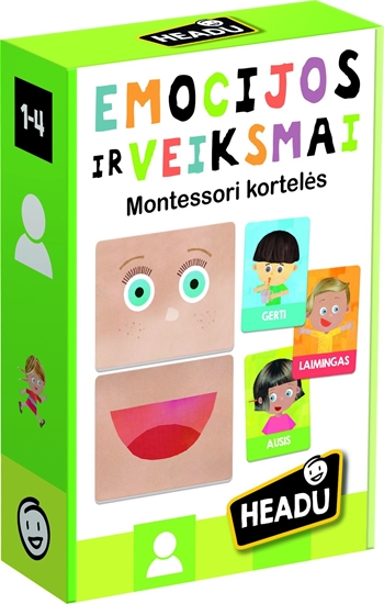 Picture of Tactic HEADU Flashcards Emotions and Actions Montessori (In Lithuanian lang.)