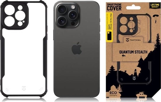 Изображение Tactical Tactical Quantum Stealth Cover for Apple iPhone 15 Pro Max Clear/Black standard