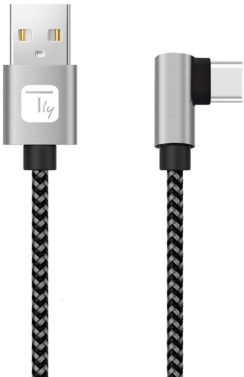 Picture of Kabel USB Techly USB-A - USB-C 1 m Czarno-szary (ICOC MU2AC9-010-AL)