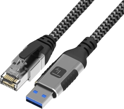 Attēls no Techly Kabel sieciowy USB-A na Gigabit Ethernet RJ45 1m