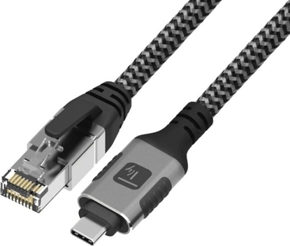 Attēls no Kabel USB Techly USB-C - RJ-45 3 m Czarny (ICOC U3C-RJ45-030)