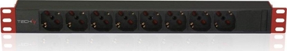Picture of Techly Listwa zasilajca PDU Rack 19" 1U 8x Schuko 2m (I-CASE STRIP-81V2)