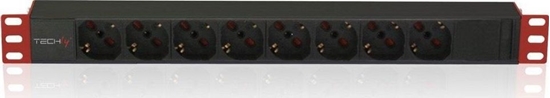 Picture of Techly Listwa zasilajca PDU Rack 19" 1U 8x Schuko 2m (I-CASE STRIP-81V2)