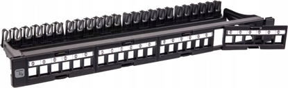 Picture of Techly Techly 368567 Patch panel na 24 moduy Keystone, 1U, Rack 19"