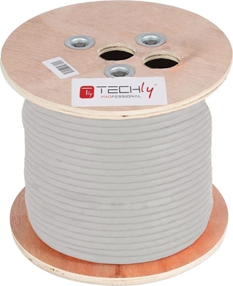Изображение Techly Techly Kabel skrtka Cat5e F/UTP drut mied LSZH 305m szara