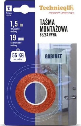 Attēls no Technicqll Technicqll - Tama montaowa bezbarwna 1,2mx19mm uniwersalny