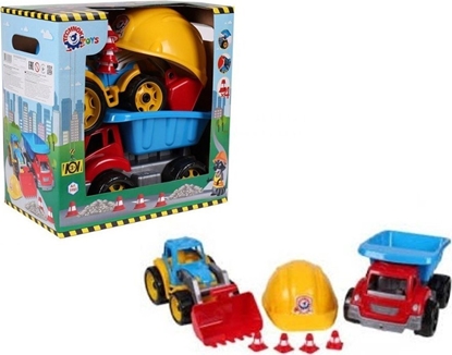 Attēls no Technok Zestaw pojazdów budowlany + kask Maluch-Bydowlaniec 2 TechnoK 3985 p3