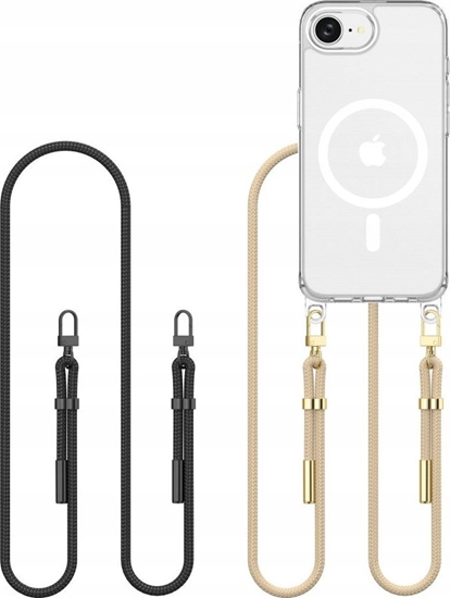 Изображение Tech-Protect Tech-Protect FlexAir Chain MagSafe iPhone 16e Case - Black/Beige