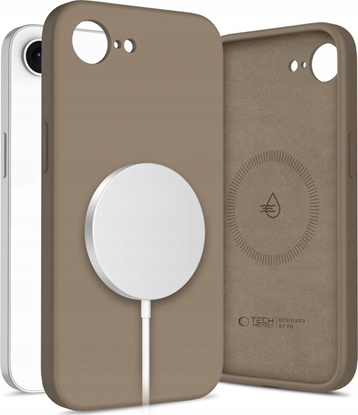Attēls no TECH-PROTECT LIQUID SILICONE MAGSAFE IPHONE 16E CHOCOLATE BROWN