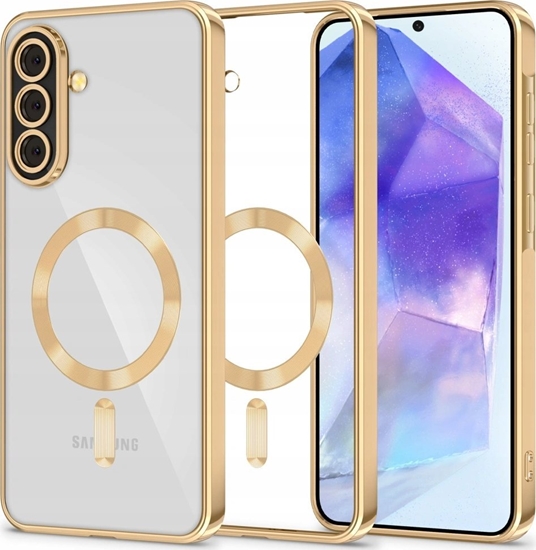Изображение Tech-Protect Tech-Protect MagFlex MagSafe Case for Samsung Galaxy A56 5G - Transparent Gold