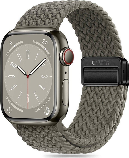 Picture of Tech-Protect Pasek do APPLE WATCH 4 / 5 / 6 / 7 / 8 / 9 / SE / ULTRA 1 / 2 (42 / 44 / 45 / 49 MM) Tech-Protect Nylonmag Olive szare