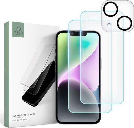 Изображение Tech-Protect SZKO HARTOWANE TECH-PROTECT SUPREME SET IPHONE 14 CLEAR