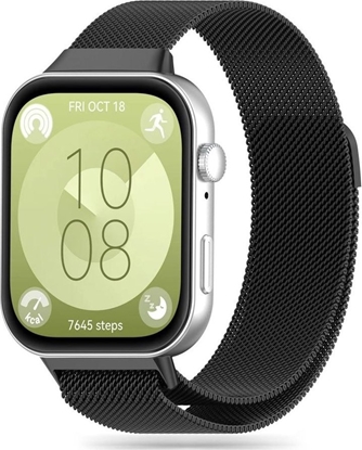 Attēls no Tech-Protect Tech-Protect Milaneseband | Pasek do Huawei Watch Fit 3 | Czarny