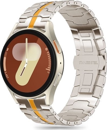 Attēls no Tech-Protect TECH-PROTECT STAINLESS LINE SAMSUNG GALAXY WATCH 4 / 5 / 5 PRO / 6 / 7 / FE TITANIUM/ORANGE