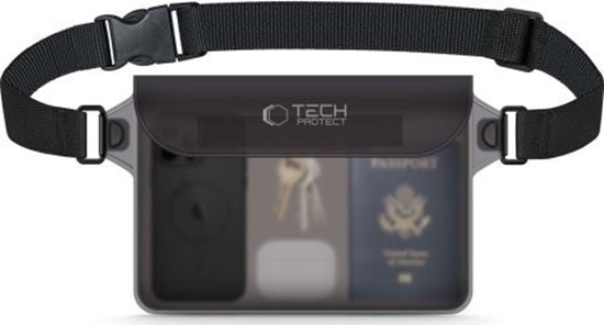 Picture of Tech-Protect TECH-PROTECT UWP10 UNIVERSAL WATERPROOF POUCH 10 INCH BLACK/CLEAR
