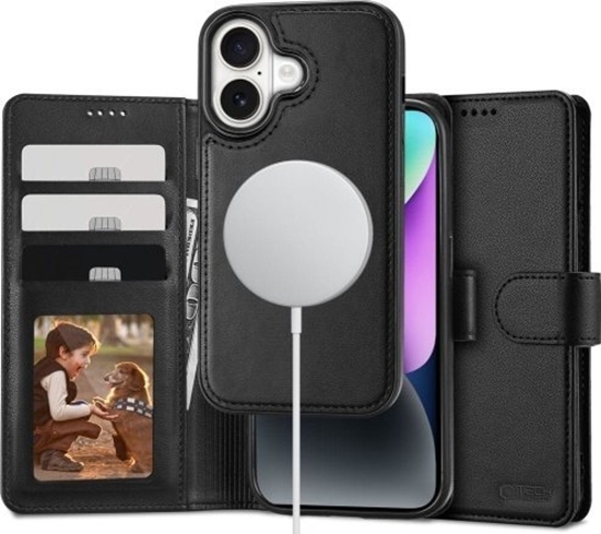 Изображение Tech-Protect Etui Wallet MagSafe z portfelem do iPhone'a 16 - czarny