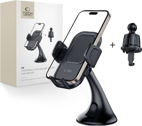 Изображение TECH-PROTECT V8 UNIVERSAL DASHBOARD & VENT CAR MOUNT BLACK