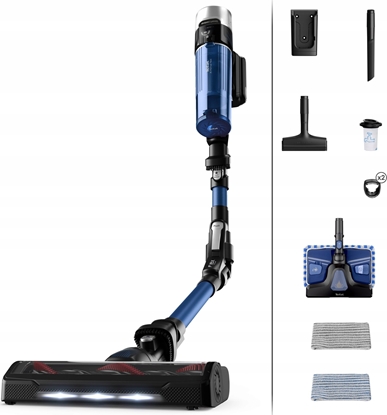 Attēls no TEFAL TY20C4WO X-Force Flex 9.60 Aqua^ All in 1 Handstick Cordless Vacuum Cleaner, Operating time up to 45 min, Dust Container 0.4L, Blue |