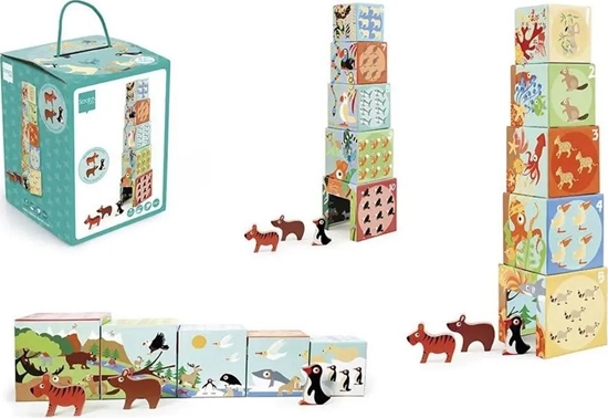 Picture of Teka Piramida edukacyjna z figurkami Dzikie zwierzta