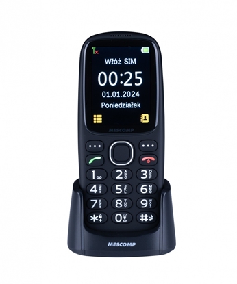 Изображение Telefon komórkowy dla seniorów Mescomp MT-166 Edgar Elegant 4GB