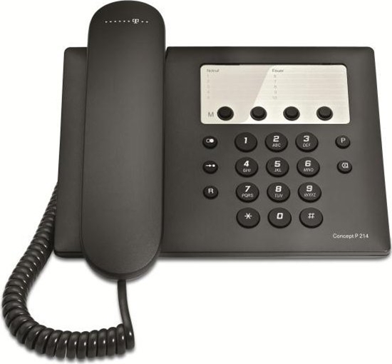 Picture of Telefon stacjonarny Telekom Telekom Concept P214 schwarz (40245492) - TT-TM-S075