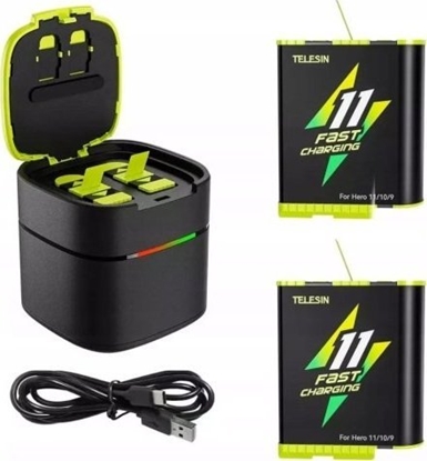 Изображение Telesin TELESIN Fast charge box +2 battery for GoPro Hero 9/10/11/12 GP-FCK-B11