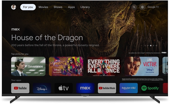 Picture of TELEWIZOR THOMSON 65UG4S14 UHD 4K SMART Google TV, boczne nóki