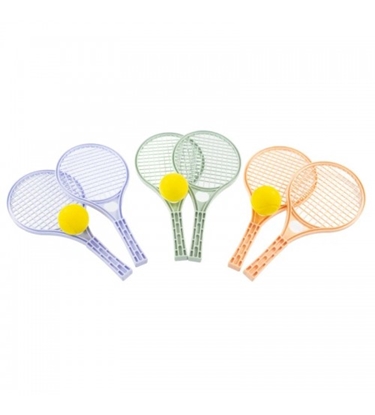 Picture of Tenisa komplekts plastm.raketes ar mīkstu bumbiņu 42 cm 5055 dažādas krāsas