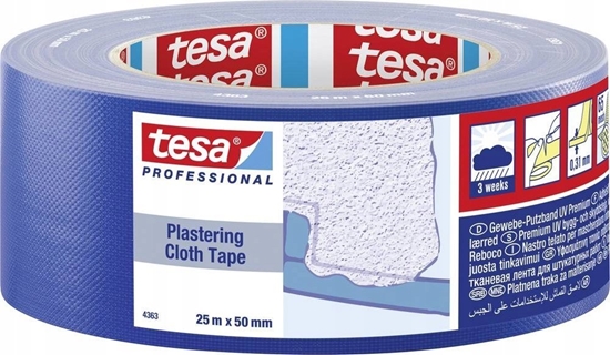 Picture of Tesa Plastering Cloth Tape 25m x 31mm blue 04363
