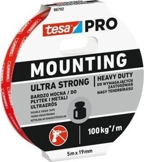 Picture of Tesa TAMA MONTA.DWUSTR.PIAN.1.5M:19MM PRO ULTRA STRONG