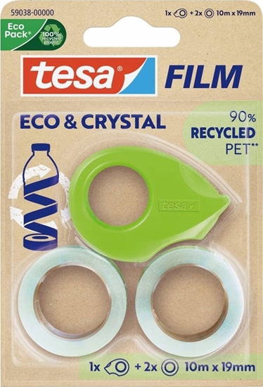 Picture of Tesa tesa ECO & CRYSTAL, 2 Rollen 10mX19mm Blister,mit  Abroller