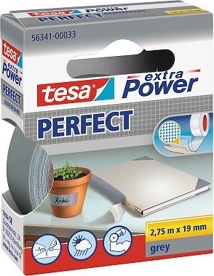 Изображение Tesa extra Power Perfect tama tkaninowa 2,75m 19mm szary