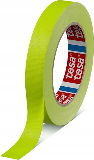 Picture of Tesa tesaband duct tape, 25m x 19mm, neon yellow