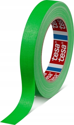 Изображение Tesa tesaband fabric tape, 25m x 19mm, neon green
