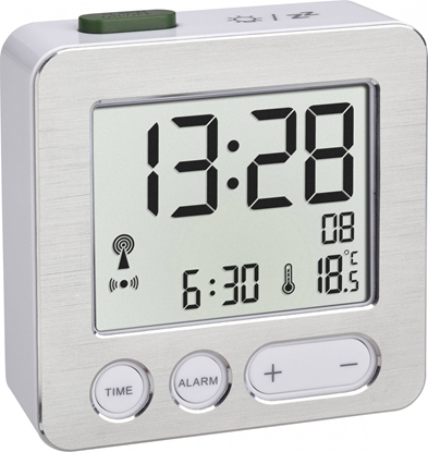 Picture of TFA 60.2545.54 RC Alarm Clock silver/white