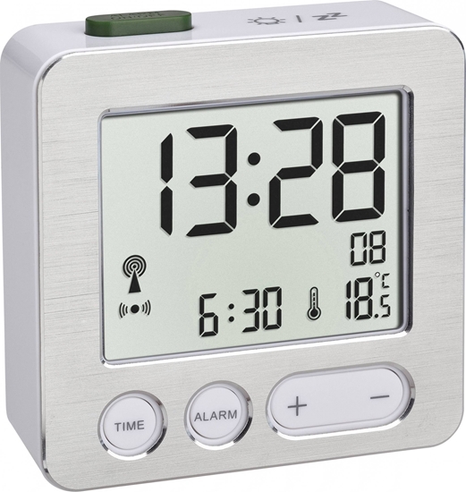 Picture of TFA 60.2545.54 RC Alarm Clock silver/white