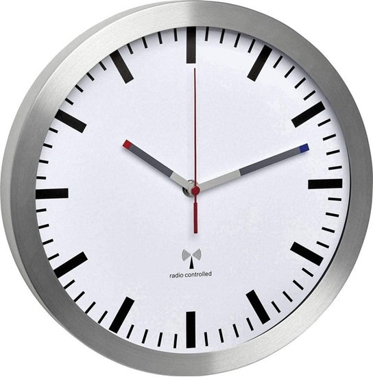 Picture of TFA 60.3528.02  radio-controlled wall clock aluminium