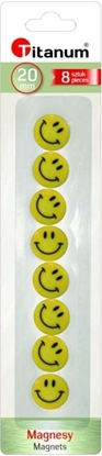 Picture of Titanum Magnesy do tablic TITANUM umiechy 20mm 8szt. Titanum