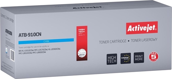 Изображение Toner Activejet Activejet ATB-910CN Toner - zamiennik Brother TN910C Supreme 9000 stron niebieski -