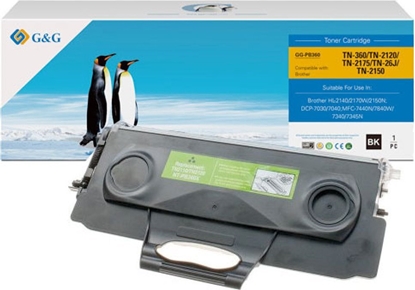 Picture of Toner G&G G&G kompatybilny toner z Brother TN2120, NT-PB360, black, 2600s