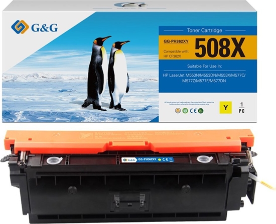 Изображение Toner G&G G&G kompatybilny toner z HP CF362X, NT-PH362XY, HP 508X, yellow, 9500s, high capacity