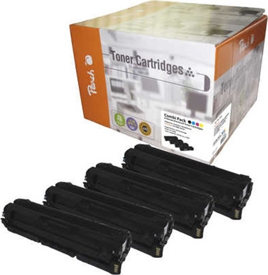 Picture of Toner Peach Peach PT450 kaseta z tonerem 4 szt. Czarny, Cyjan, Purpurowy, óty