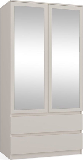 Изображение Topeshop Dua szafa z lustrem, Malwa, 90x50x180 cm, kaszmir