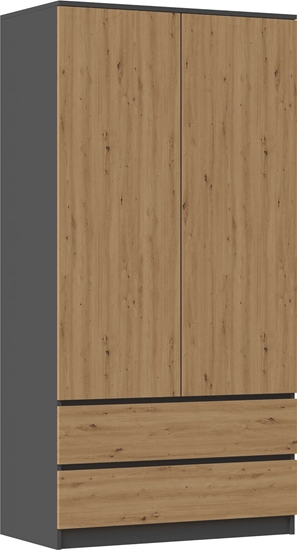 Picture of Topeshop Szafa Malwa Ss-90 - Antracyt / Db Artisan!