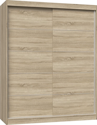 Attēls no Topeshop SZAFA PRZESUWNA IGA 160 CM DRZWI PRZESUWNE ZE SZPROSAMI DB SONOMA