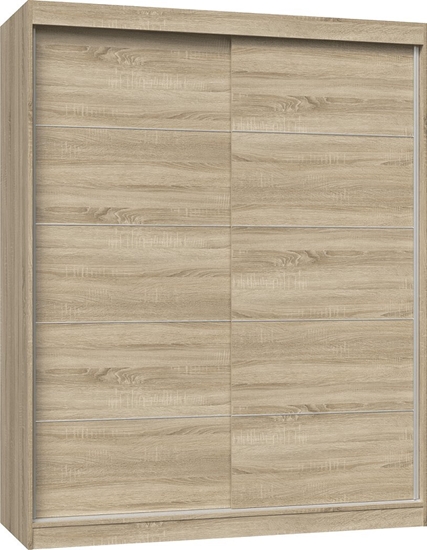 Picture of Topeshop SZAFA PRZESUWNA IGA 160 CM DRZWI PRZESUWNE ZE SZPROSAMI DB SONOMA