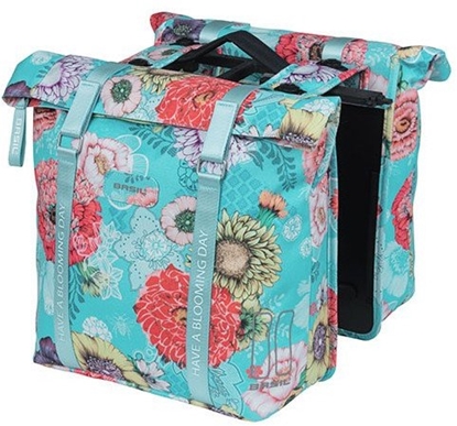 Attēls no Torba na baganik BASIL BLOOM FIELD DOUBLE PANNIER BAG MIK 28-35L, MIK System (ready to go) sky blue (NEW)