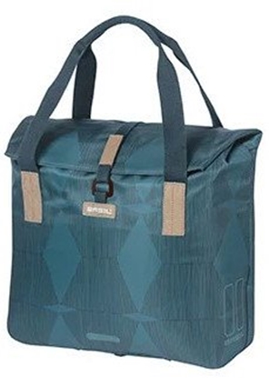 Attēls no Torba na baganik BASIL ELEGANCE BICYCLE SHOPPER 20-26L Hook On System, wodoodporna estate blue (NEW)