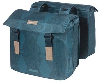 Picture of Torba na baganik BASIL ELEGANCE DOUBLE PANNIER BAG 40-49 Universal Bridge System, wodoodporna estate blue (NEW)